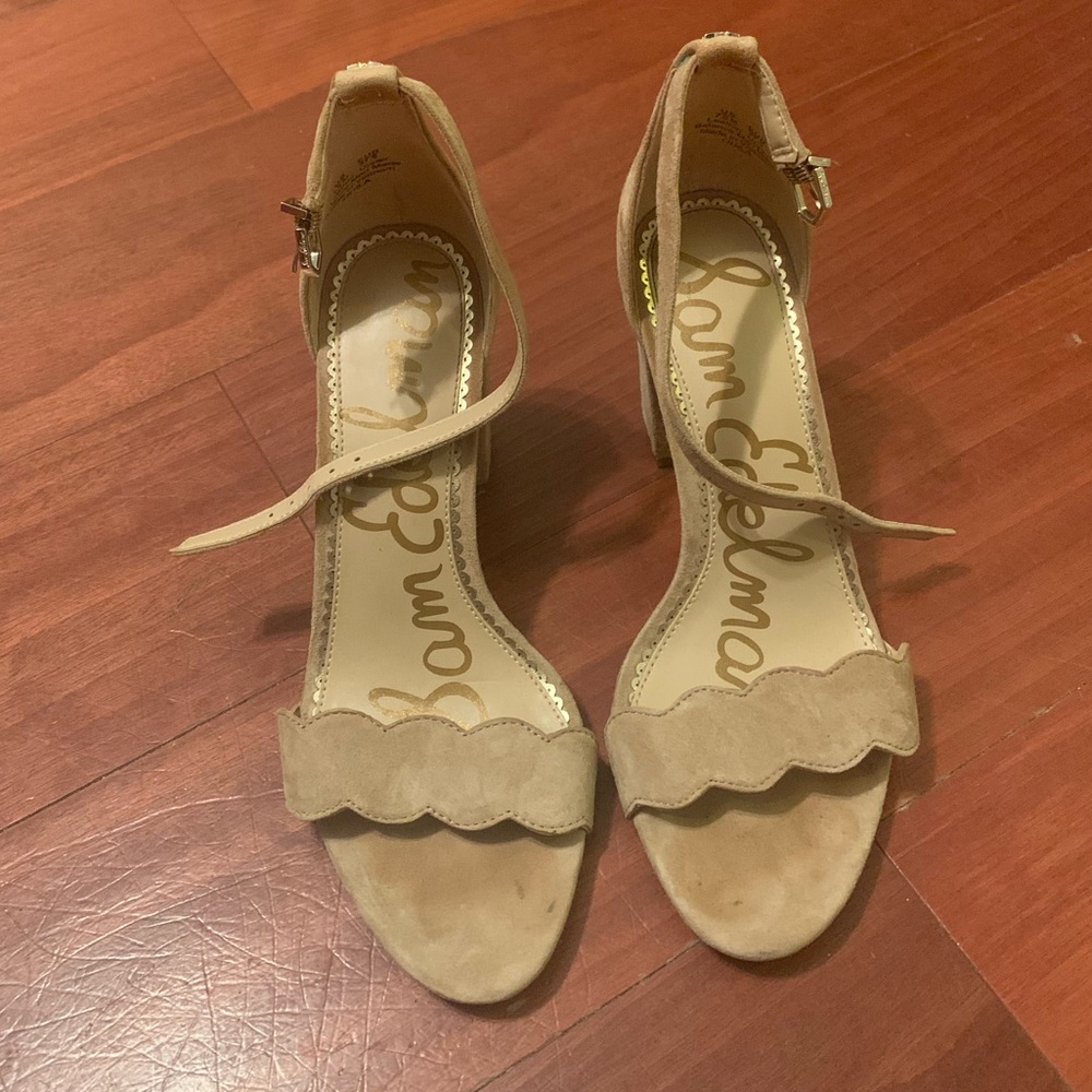 Sam Edelman Odila Suede Nude Block Heel